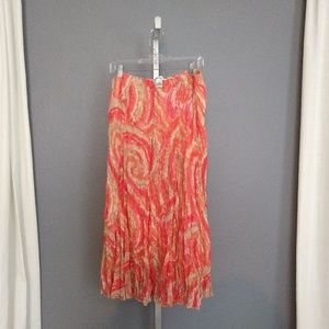 Coral and Taupe Skirt